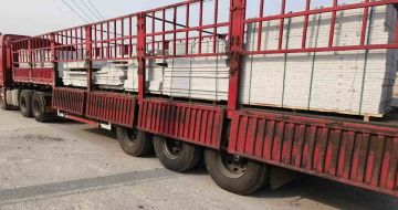 石家庄 白麻荔枝面外墙干挂，工厂装车日常