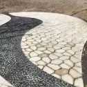 石家庄 黄金麻冰裂纹地铺石工地铺装案例