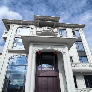 石家庄白麻别墅外墙干挂石材效果示例