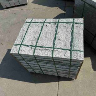 石家庄 白麻花岗岩石材自然面蘑菇石成品