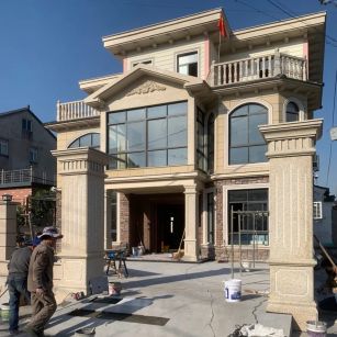 石家庄 黄金麻花岗岩荔枝面别墅外墙干挂私家专属