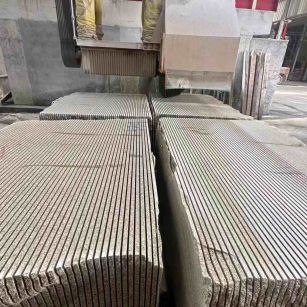 石家庄 车间生产日常，黄金麻白麻花岗岩