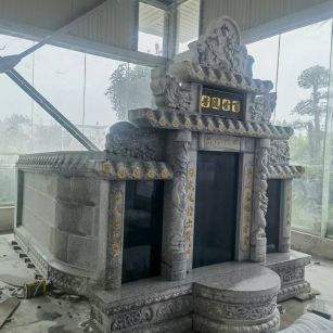 石家庄 芝麻白墓碑效果展示图