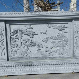 石家庄 芝麻白大型照壁，屏风，影壁