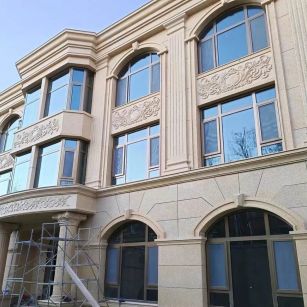 石家庄 黄金麻花岗岩别墅外墙干挂