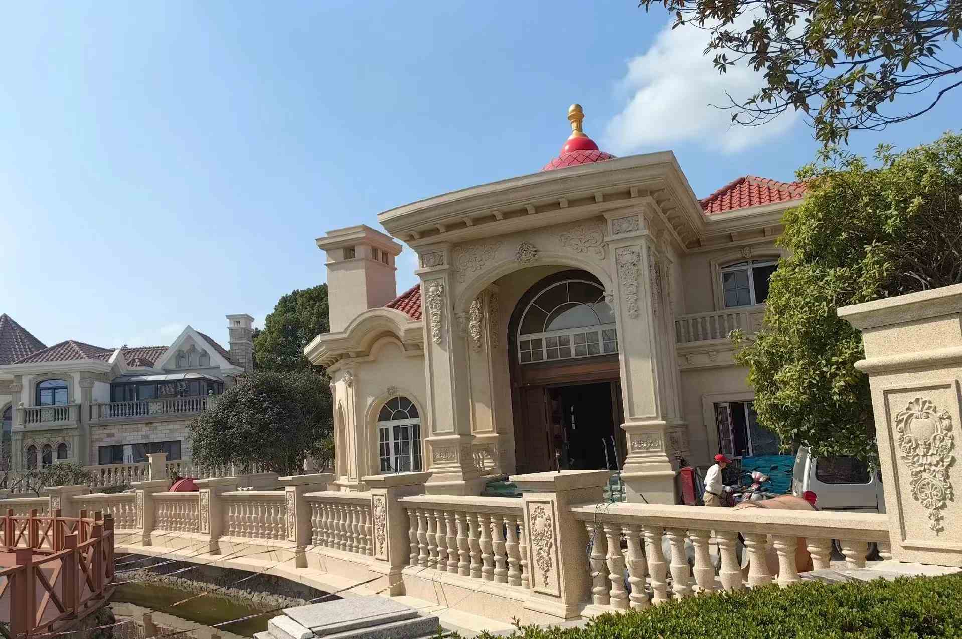 石家庄 黄金麻花岗岩欧式别墅