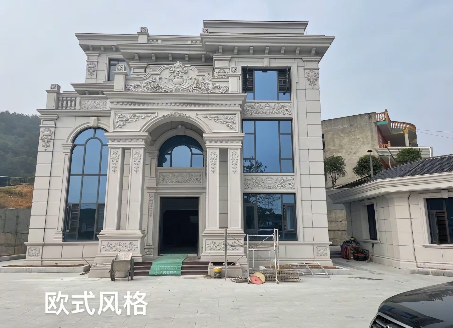 石家庄 白麻花岗岩别墅外墙干挂