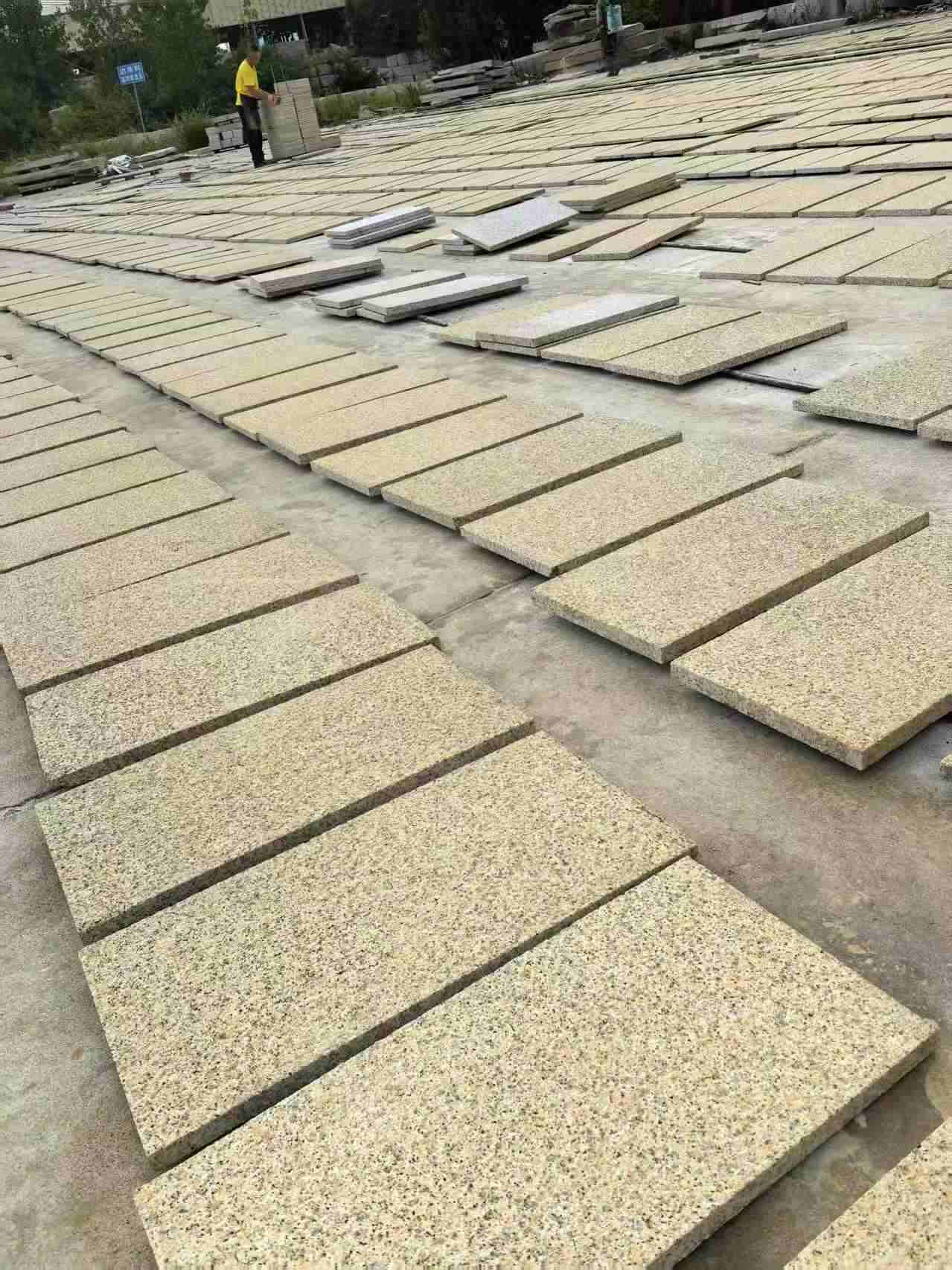 石家庄 黄金麻荔枝地铺石面排板