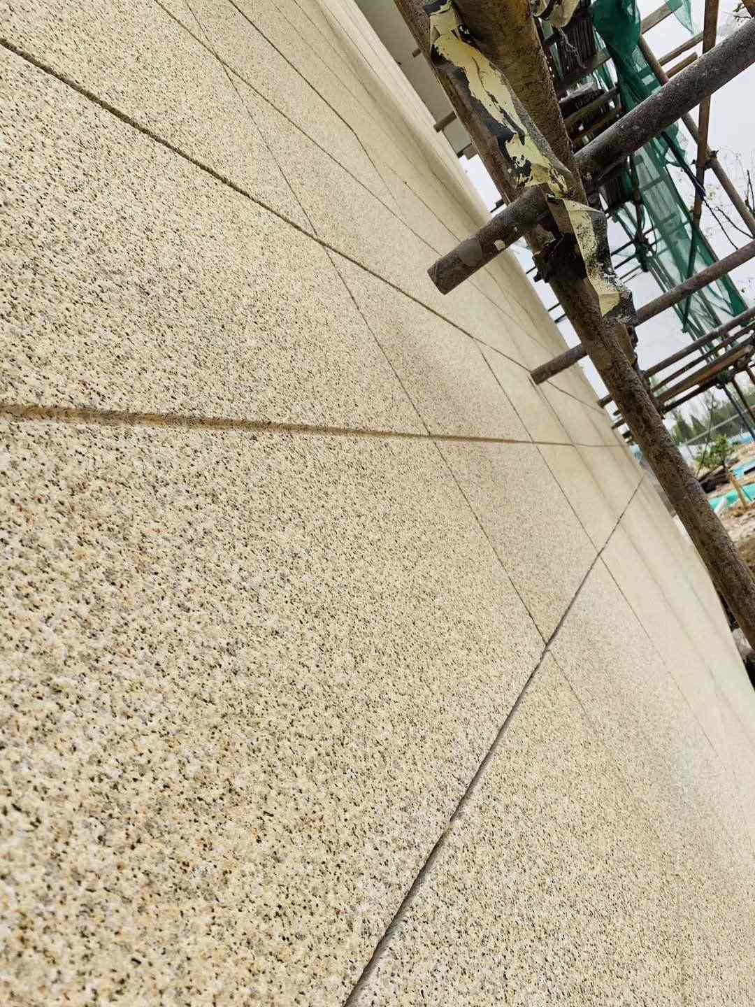 石家庄 黄金麻花岗岩荔枝面外墙干挂石材效果示例