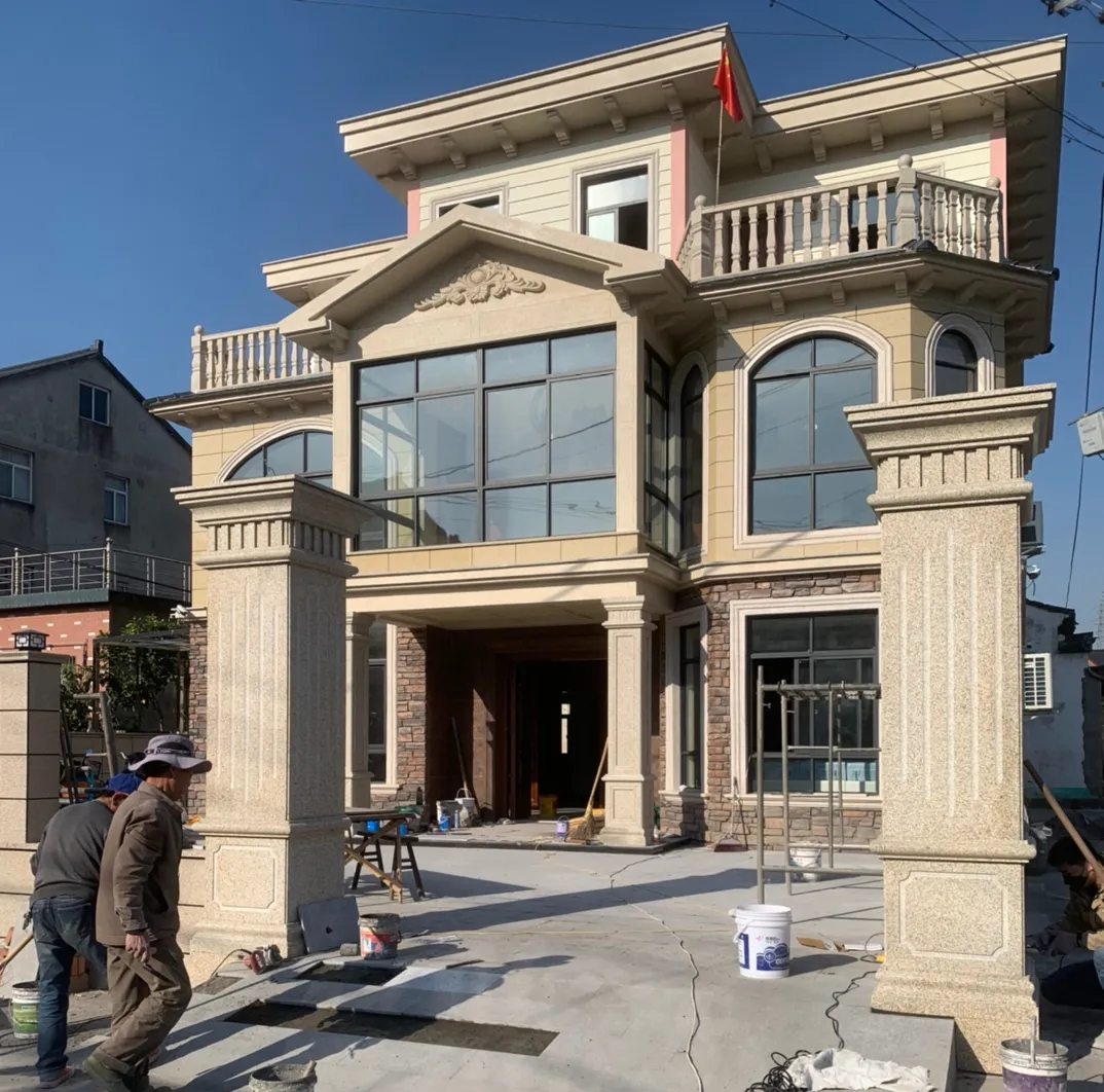 石家庄 黄金麻花岗岩荔枝面别墅外墙干挂私家专属