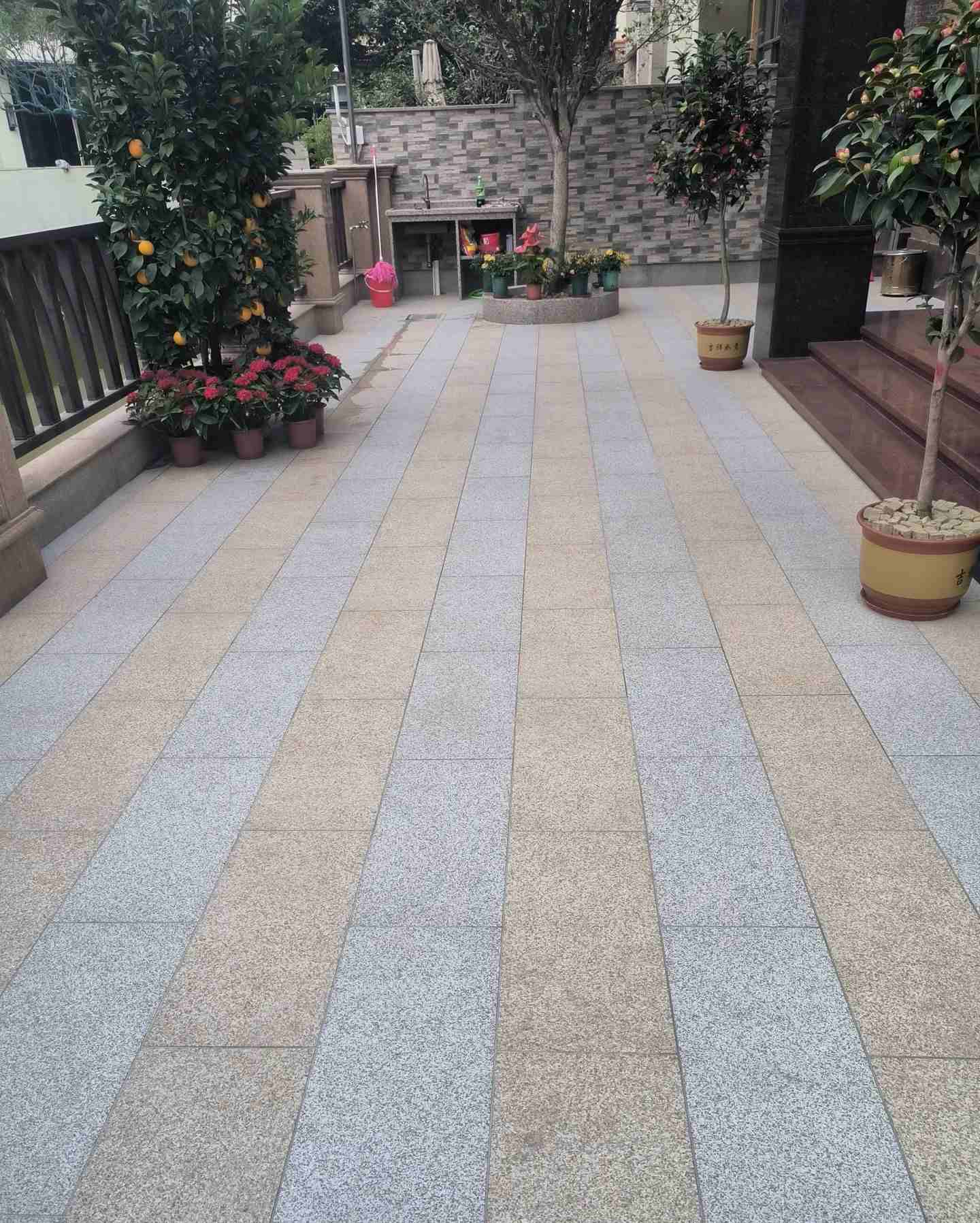 石家庄 黄金麻白麻荔枝面庭院铺装展示