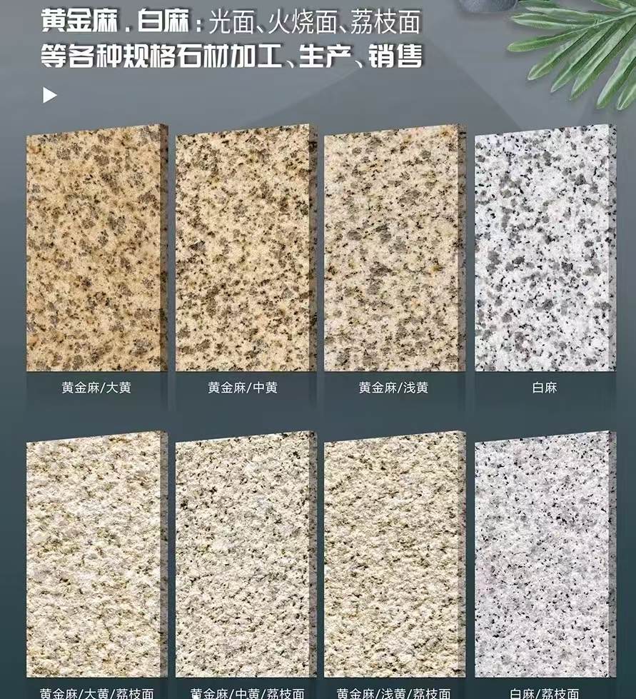 石家庄 黄金麻白麻样品展示