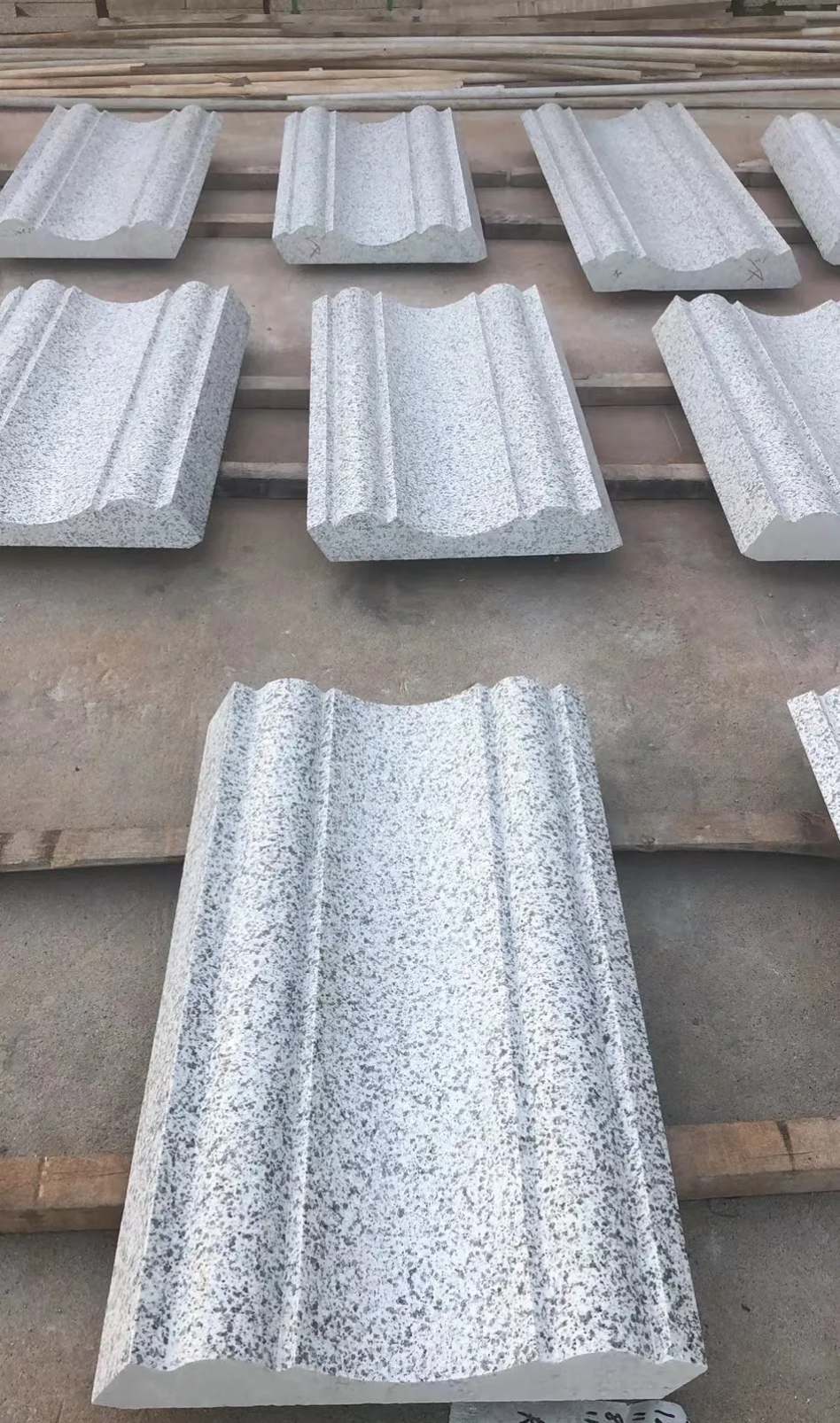 石家庄 白麻花岗岩光面别墅线条