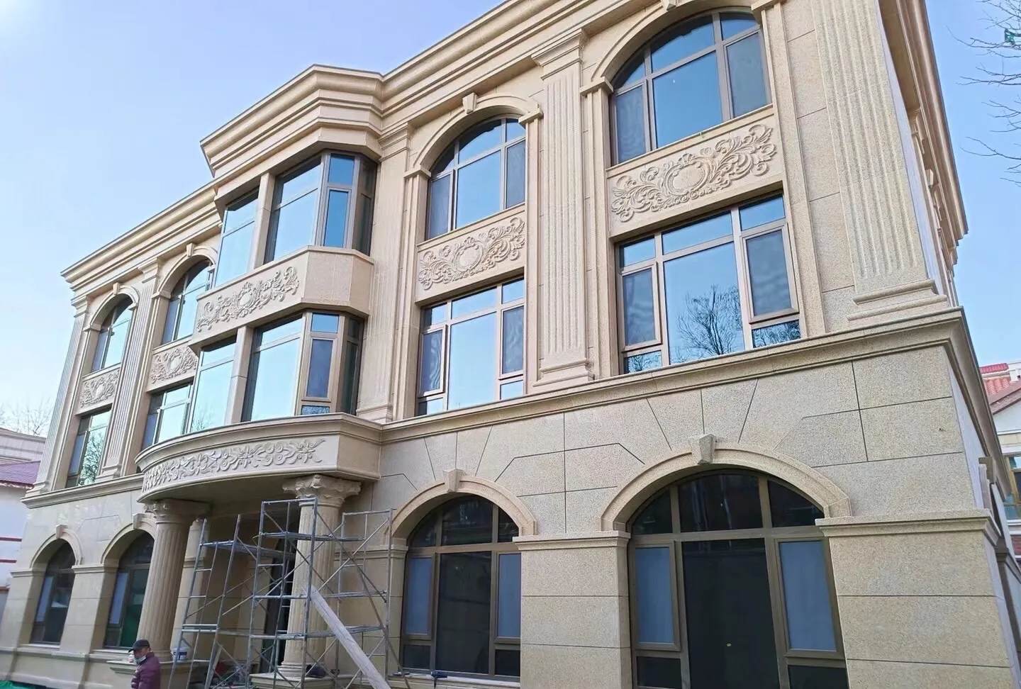 石家庄 黄金麻花岗岩别墅外墙干挂