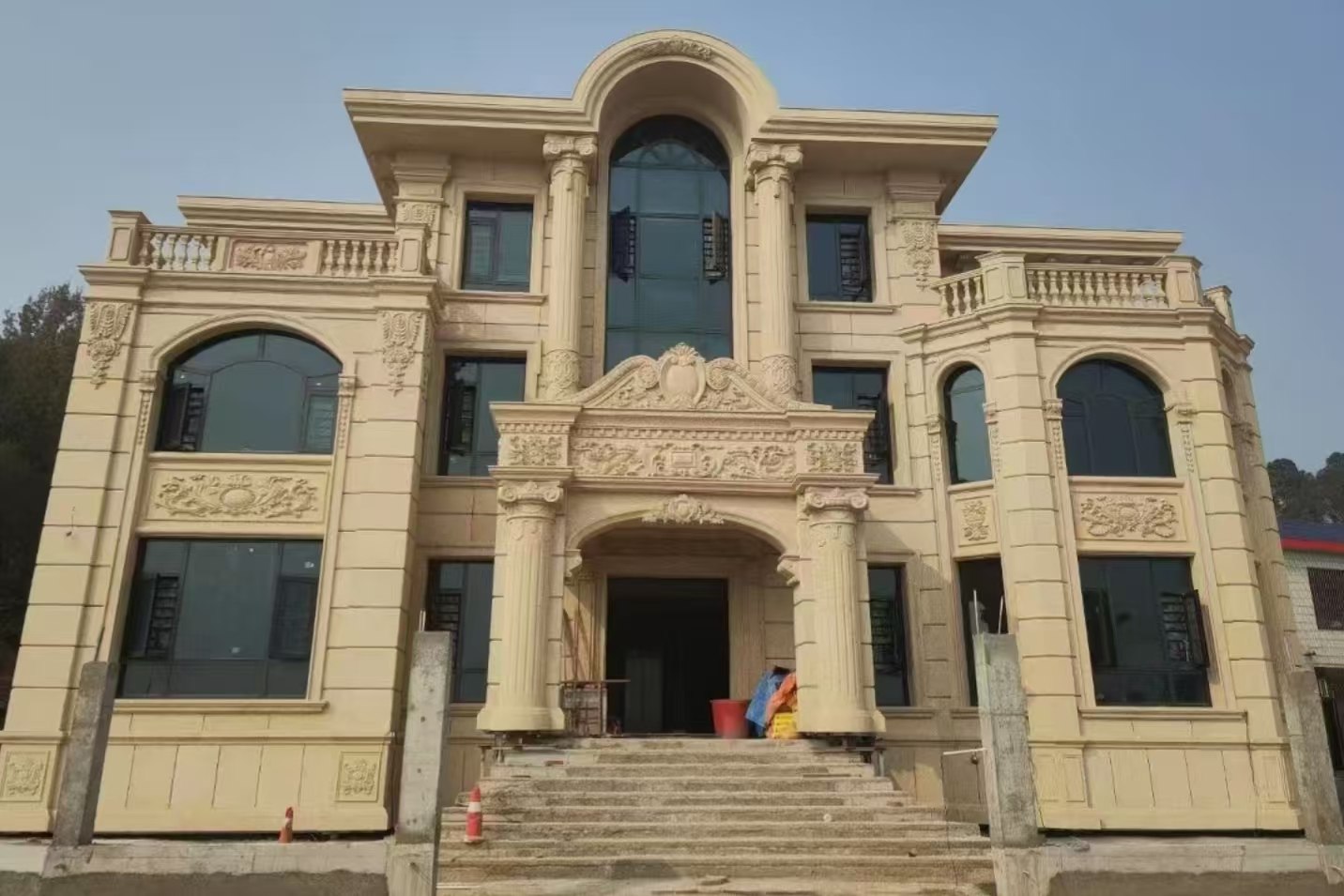 石家庄 黄金麻花岗岩别墅外墙干挂